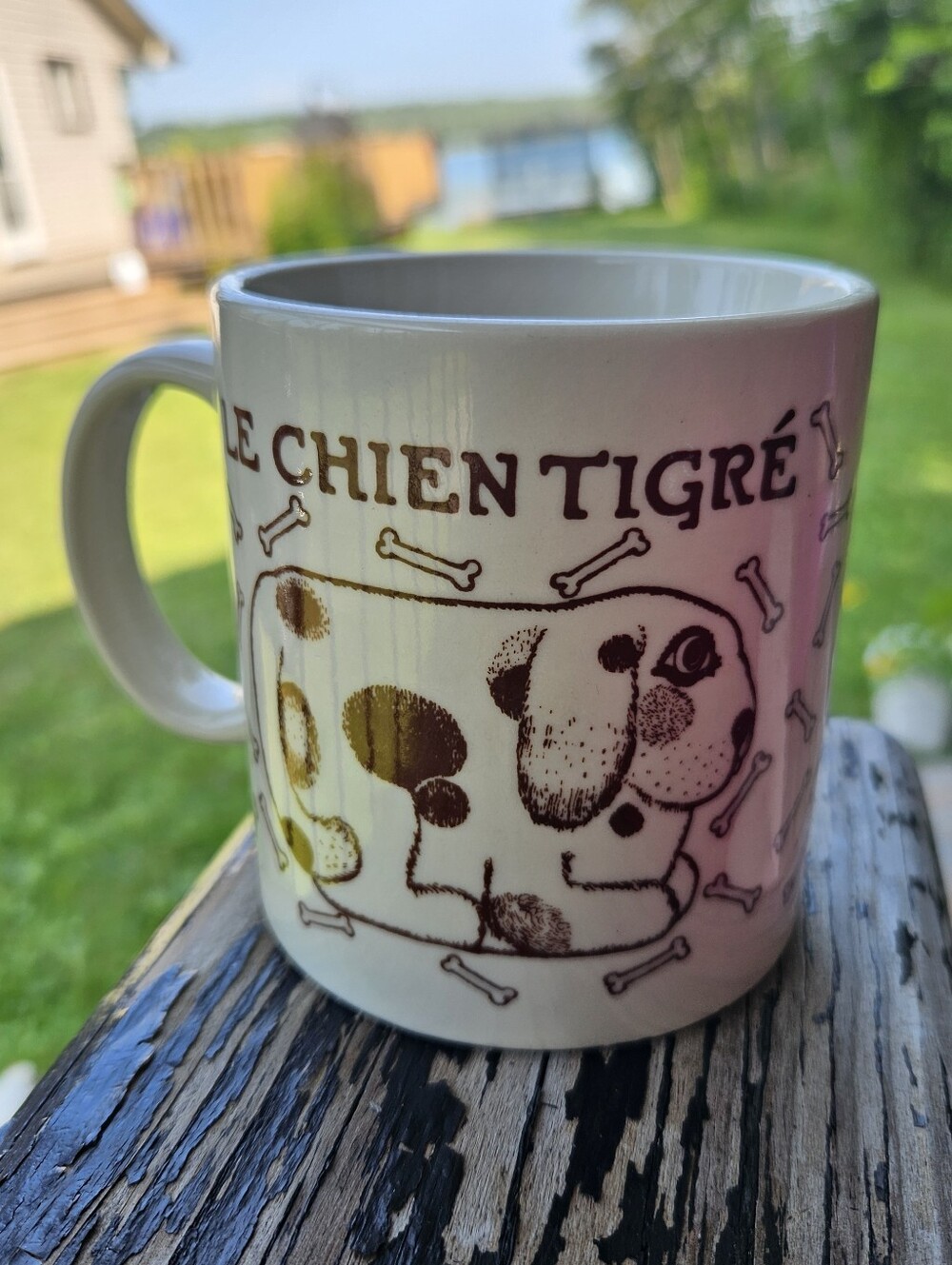 Taylor & AG 1978 LeChien MUG.  Brown And Cream.   Made In JAPAN